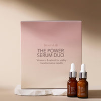 BEAUTYLAB Power Serum Duo Gift Set, Vitamin C Intense & Super Retinol Bakuchiol Serum, Luxurious Skincare Set for Women, Minimises Wrinkles & Enhances Radiance, Gifts for Women