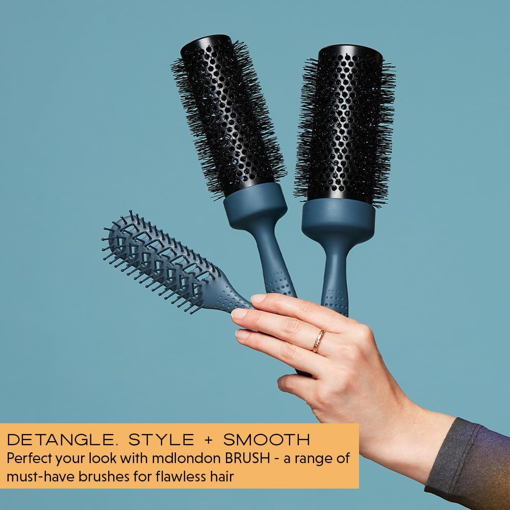 md london. mdlondon BRUSH Radial 3 (32mm Dia. Barrel). Small Round Hair Brush to Curl & Volumise. Round Hairbrush for Blow Drying Short Hair. Blow Dry Brush - Genuine mdlondon Hairbrushes for Women & Men
