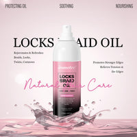 immetee Locks Braid Oil, Refreshes Dry & Itchy Scalp, Braid Oil for Braids, Locks, Twists, Cornrows, Promotes Stronger Edges & Adds Shine to Braids. 170ml/5.74fl oz