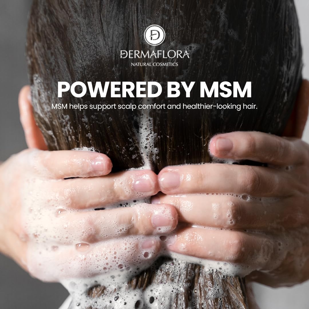 Dermaflora Sensitive with MSM Shampoo – 250ml | Sulfate & Paraben Free Hydrating Shampoo for Sensitive Scalp | Gentle Daily Hair Care for Dry, Damaged or Oily Hair