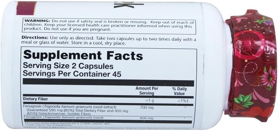 Fenugreek Extract 65 Galactomannon, Soluble Fiber 350 MG (90 Capsules)