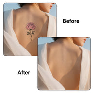 Lyreh 8pcs Tattoo Cover Sticker, 5.12x3.35in Waterproof Patch Sweat-Proof Invisible Ultra-Thin Second Skin Tattoo Cover Up Tape Concealer Sticker for Covering Scar and Birthmarks(Skin Color)