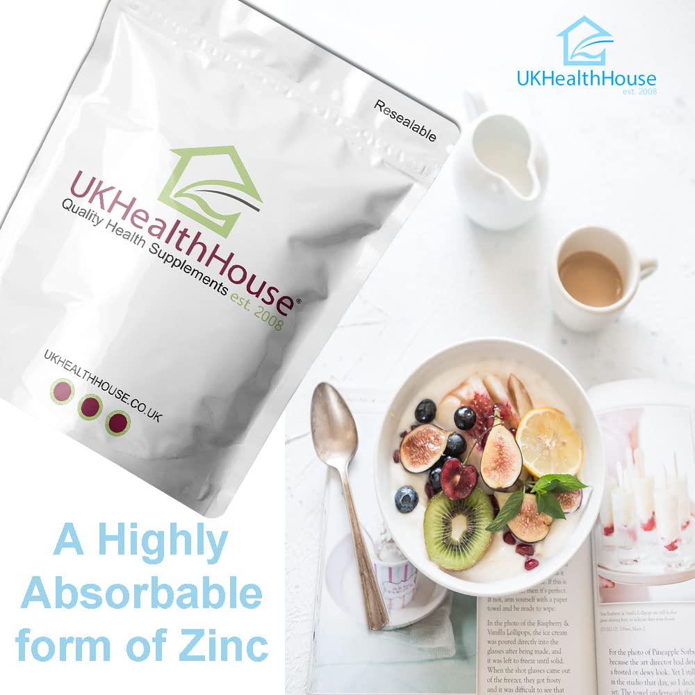 UKHealthHouse Zinc Citrate - 50mg x 120 - High Strength - Healthy Hair, Skin, Nails, Vision & Hormone Balance - Vegetarian & Vegan - General Health