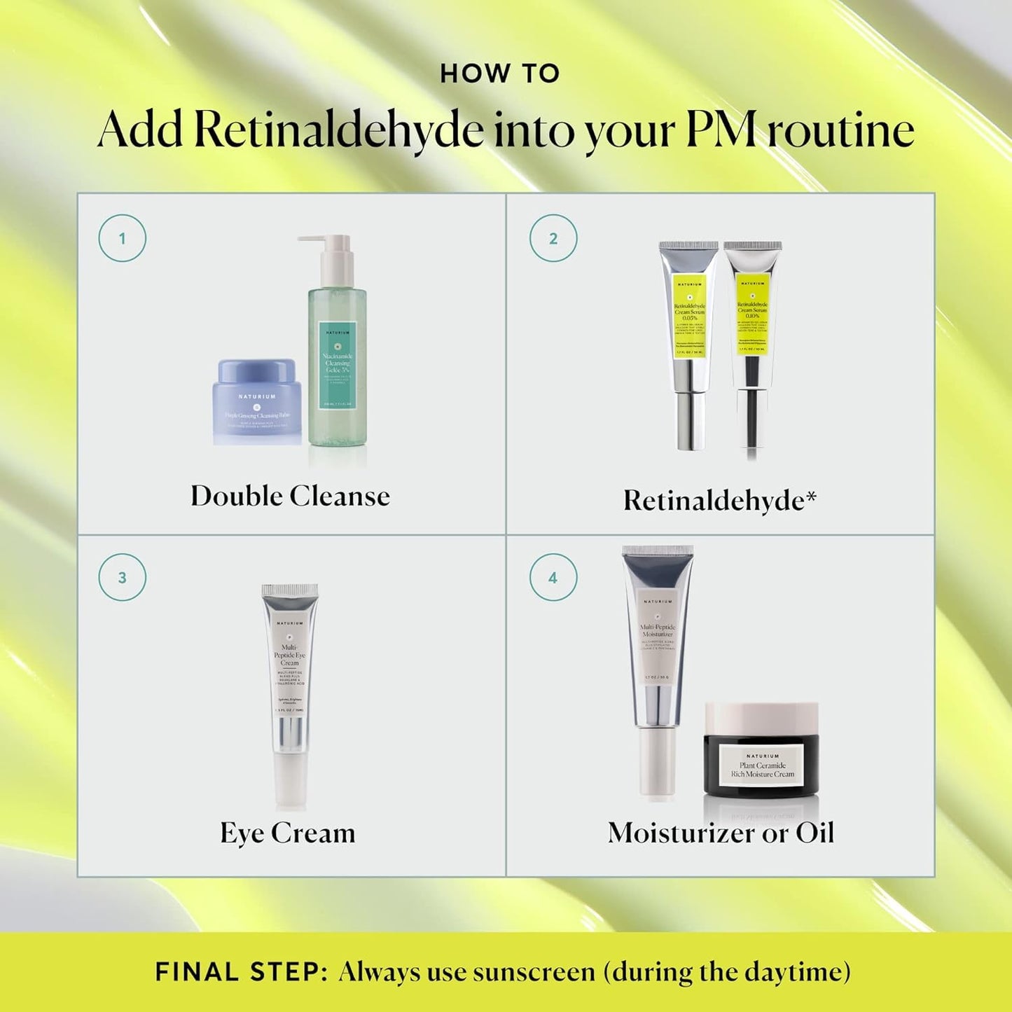 Naturium Retinaldehyde Cream Serum 0.10%, Advanced Smoothing Face, 50 mL