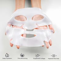 Wormeer 4PCS Collagen Face Mask - Face Masks Skincare for Deep Hydration & Firming - Glass Skin - Collagen Overnight Peel-Off Mask to Improve Fine Lines