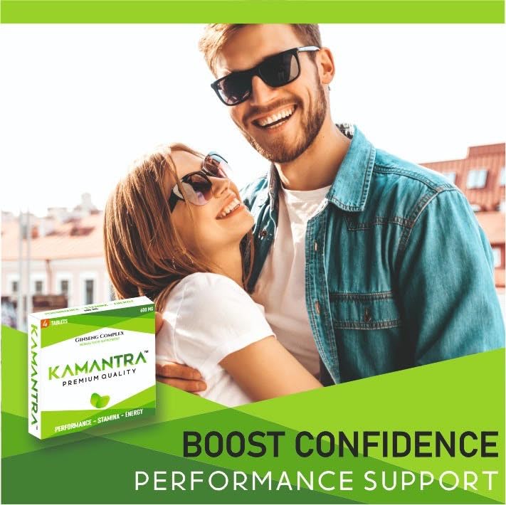 KAMANTRA™ - Mantra to Enhance Your Performance - Extra Strength Performance Enhancing, Stamina Endurance Booster Green Supplement Tablets for Men - 4 Ginseng Tablets