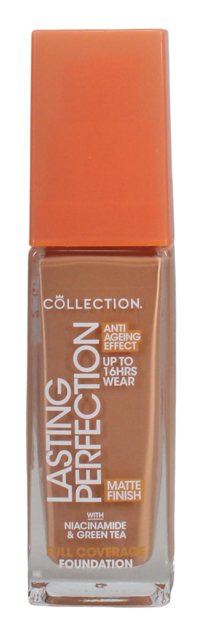Collection Cosmetics Lasting Perfection Matte Foundation, Full Coverage, Anti-Ageing Effect, 14C Caramel Cool 27ml