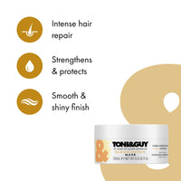 TONI&GUY Toni & Guy | Damage Repair Hair Mask for Intense Reconstruction | Unisex | Ideal For Dry and Damaged Hair | Patented Fibre Strengthening System | 6.8 Ounce