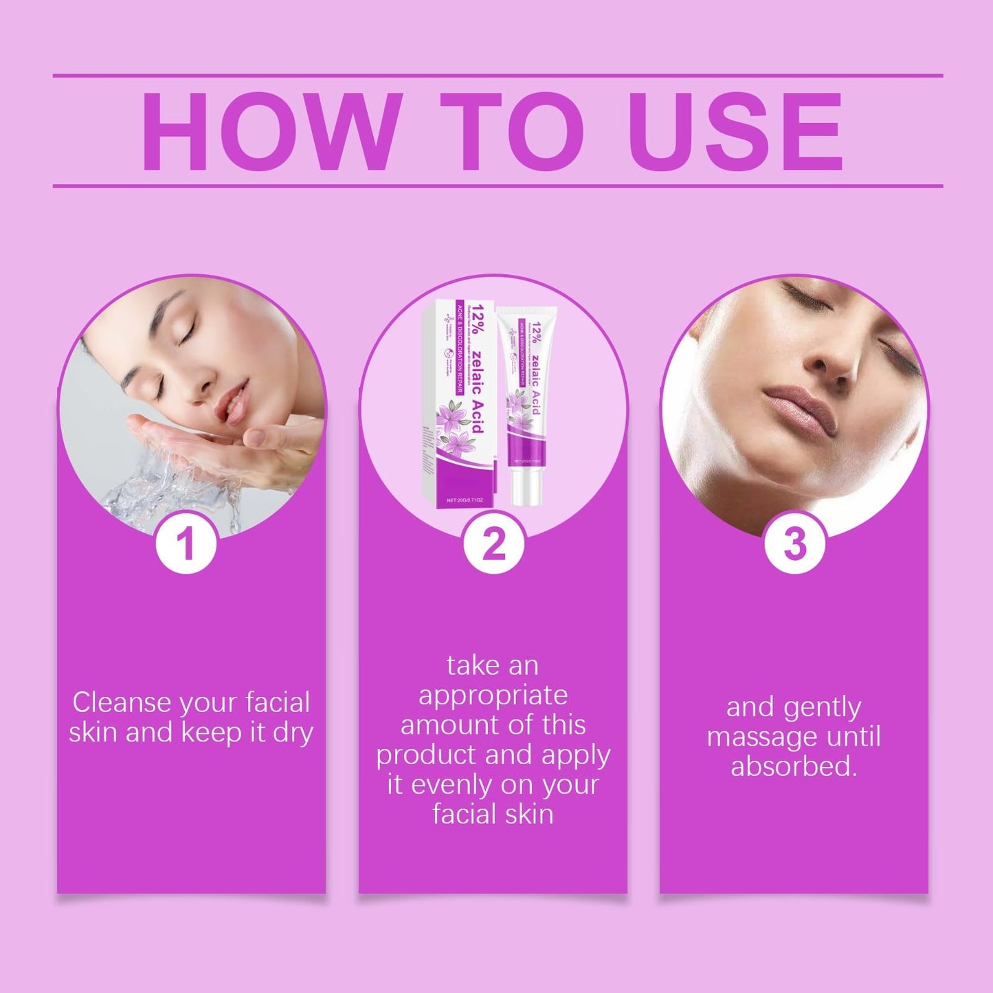 Acid 12% Facial Serum,Anti Acne Cream Face Serum,Aze/laic Aci/d for Anti Acne,A/cid Face Spot Treatment,Night Cr/eam Face Moisturiser,Skin Care Gel, A cne C/ream Skin Care,Acid Serum