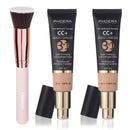 Hilareco PHOERA CC Cream Foundation With SPF,PHOERA Full Coverage Foundation Color Correcting Cream,Anti Aging Hydrating Serum & SPF 25+ Sunscreen Natural Finish1.08 floz (120+140/Nude+Buff Beige)