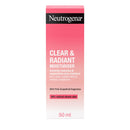 Neutrogena Clear & Radiant Moisturiser (1x 50ml), Daily Facial Cream for Dry Skin Prone to Blemishes, Uplifting Oil-Free Moisturiser with Pink Grapefruit Fragrance, for a Clearer, Radiant Skin