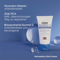 ISDIN Nutradeica Facial Gel Cream 50ml | For Seborrheic Skin | Hydrates, Soothes and Matifies skin
