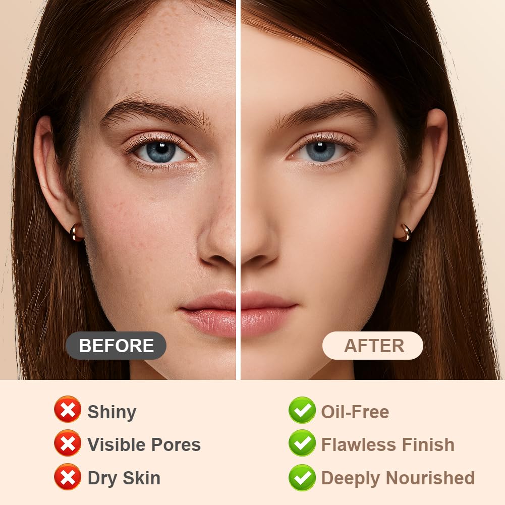 AUYAO 4-in-1 Colour Changing Foundation SPF50, Medium Spectrum, Full Coverage, Moisturizer, Light Color