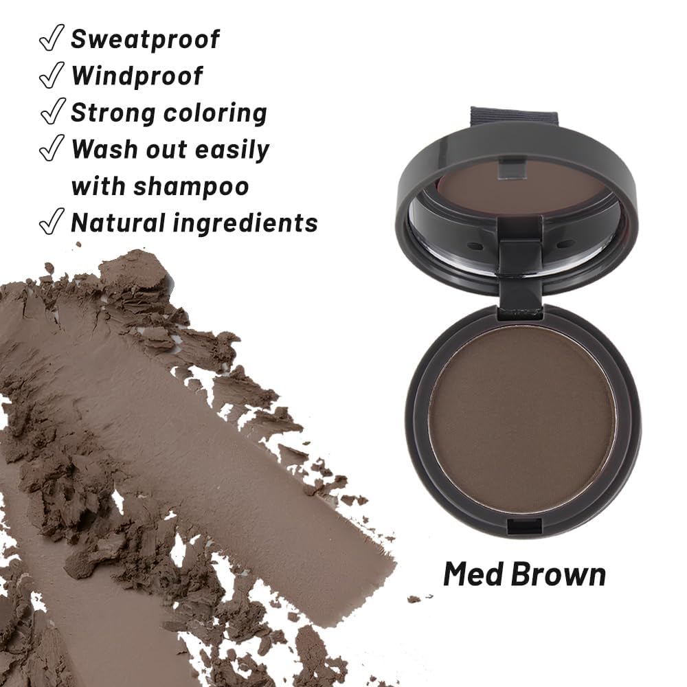 SOVONCARE Root Touch Up Powder,Root Cover Up Hair Powder for Women for Thinning Hair & Conceals Hair Loss,Hairline Powders Instantly Hairline Shadow Cover (Medium Brown, 0.14 Ounce (Pack of 1))