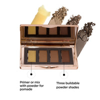 EYEBROWQUEEN Eyebrowqueen Brow Shadow Palette | Includes Pomade and 3 Shades | Shade Rich Brown