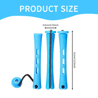 strrng 60 Pcs Perm Rods, 0.35 Inch No Damage Perming Rods, Small Blue Perm Rollers, Reusable Portable Perms Curlers, Perming Kit for Women & Men Natural Hairs Long Short Hairs Styling Tool.(Blue)