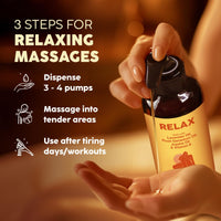 KUKKA essential oils Kukka Relax Massage Oil for Massage Therapy - Spa Quality Warming Massage Oil - Body Oils for Women & Men - Infused with Lavender Oil, Jojoba Oil, Rose Geranium Oil & Vitamin E Oil - (200ml)