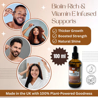 DRIIP Egyptian Hair & Beard Oil Treatment - Enriched with Vitamin E &14 Natural Oils with Biotin - Nourishing Strengthening & Conditioning Hair Growth Oil for Men & Women - Vegan Cruelty Free - 100ml