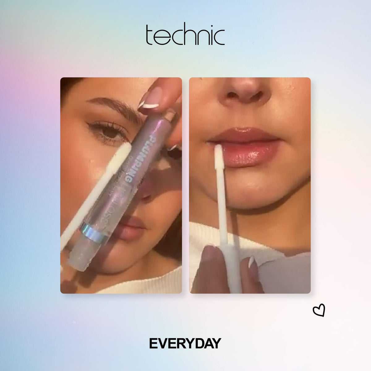 Technic Plumping Lip Gloss - Invigorating, Clear, Volumising Plump Effect For Fuller and Softer Lips - Natural, High-Shine Formula for a Perfect Pout