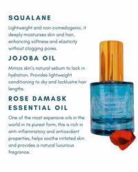 Doctor's Hair Secret Doctor's Secret Squalane, Rose, Joboba Multipurpose Oil Hair, Face, Body - Leave-In Hair Oil Ends Conditioning Shine Facial Oil Vegan 100% Natural Nourishing Hydrating Glow Glass Skin & Hair