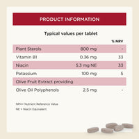Healthspan Plant Sterols Plus (28 Day Supply) | 2400 mg Plant sterols with Oli-Ola Olive Extract | Supports Normal Cholesterol Levels | Added Potassium & Vitamins B1 & B3