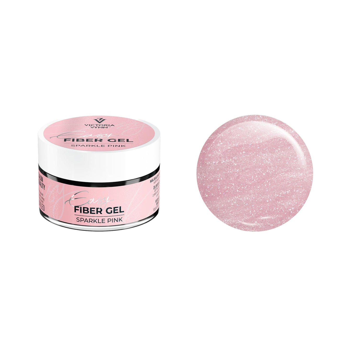 VICTORIA VYNN Victoria Vynn Sparkling UV/LED Builder Gel Easy Fiber Gel for Nail Manicure Glitter (Sparkle Pink, 15ml)