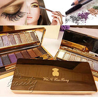 Wei Ni Xiao Xiong 9 Colors Diamond Bright Colorful Makeup Eye Shadow Palette Set Flash Glitter Eyeshadow kit with Brush (Shade 4)