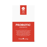 Probiotic 6 Billion CFU, Digestive Support - Primal Living - 30 Vegan Capules Individually Vacuum Sealed in A Pharmaceutical Quality Blister Pack