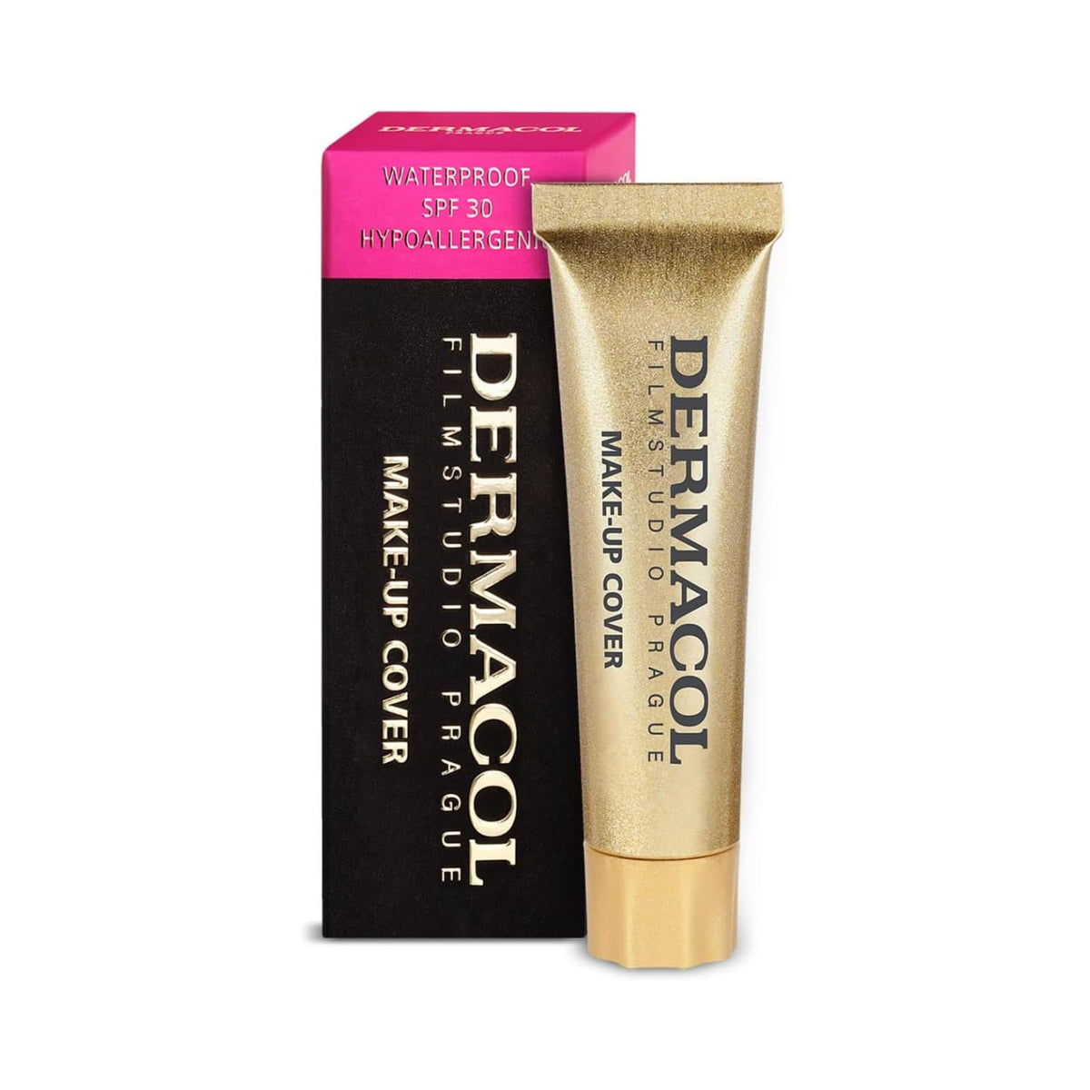 Dermacol Mini Full Coverage Foundation 13g, Liquid Matte Makeup with SPF 30, Waterproof Foundation for Oily Skin, Acne, & Under Eye Bags, Long-Lasting Makeup Products Shade - 210