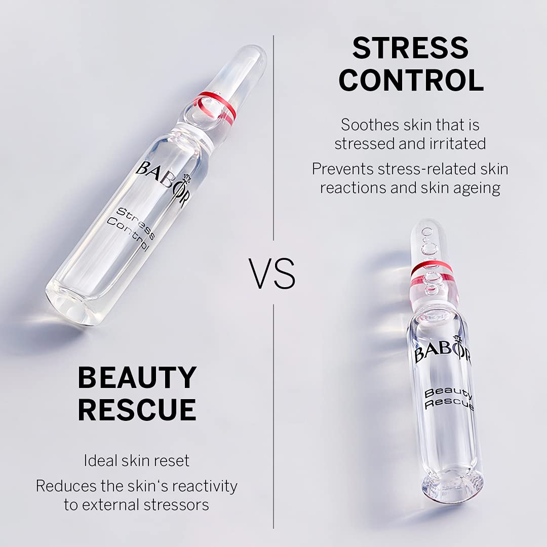 BABOR Beauty Rescue Ampoule Serum Concentrates | Reboot Stressed and Weakened Skin with Epocyl and Active Marine Essence | Smooths, Hydrates and Evens Complexion | 7 Days to Resilient and Radiant Skin