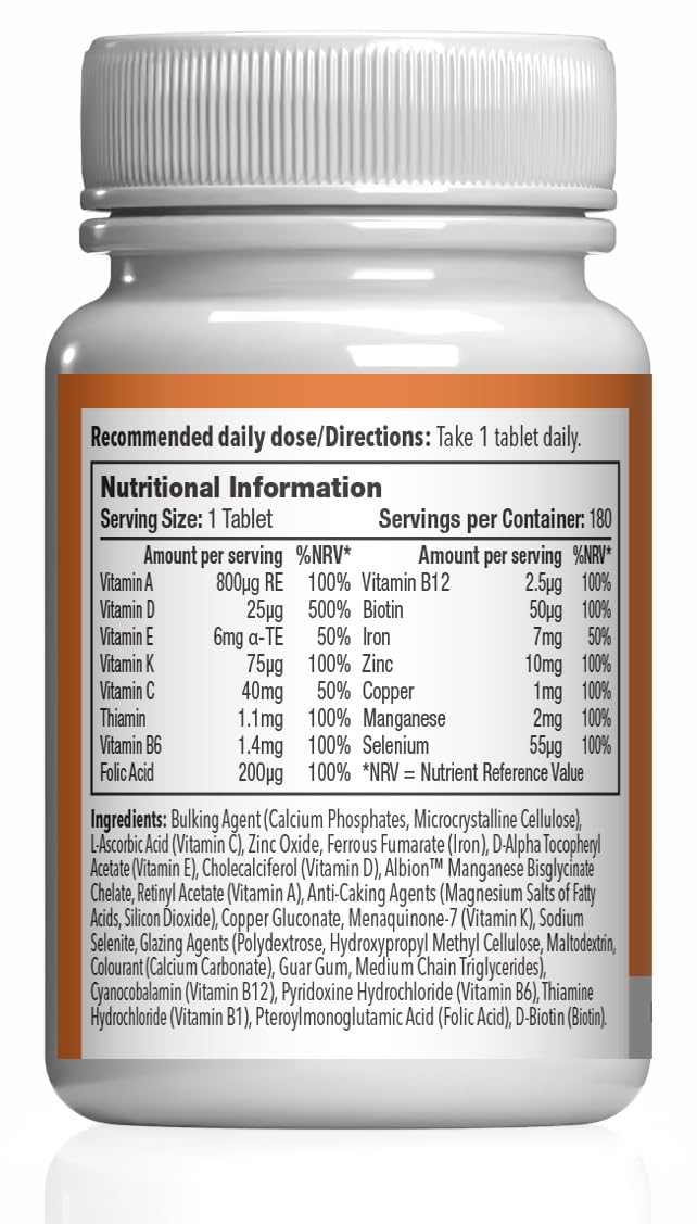 Simply Supplements 50 Plus Formula for Over 50s | Multivitamin & Mineral Complex | 360 Tablets