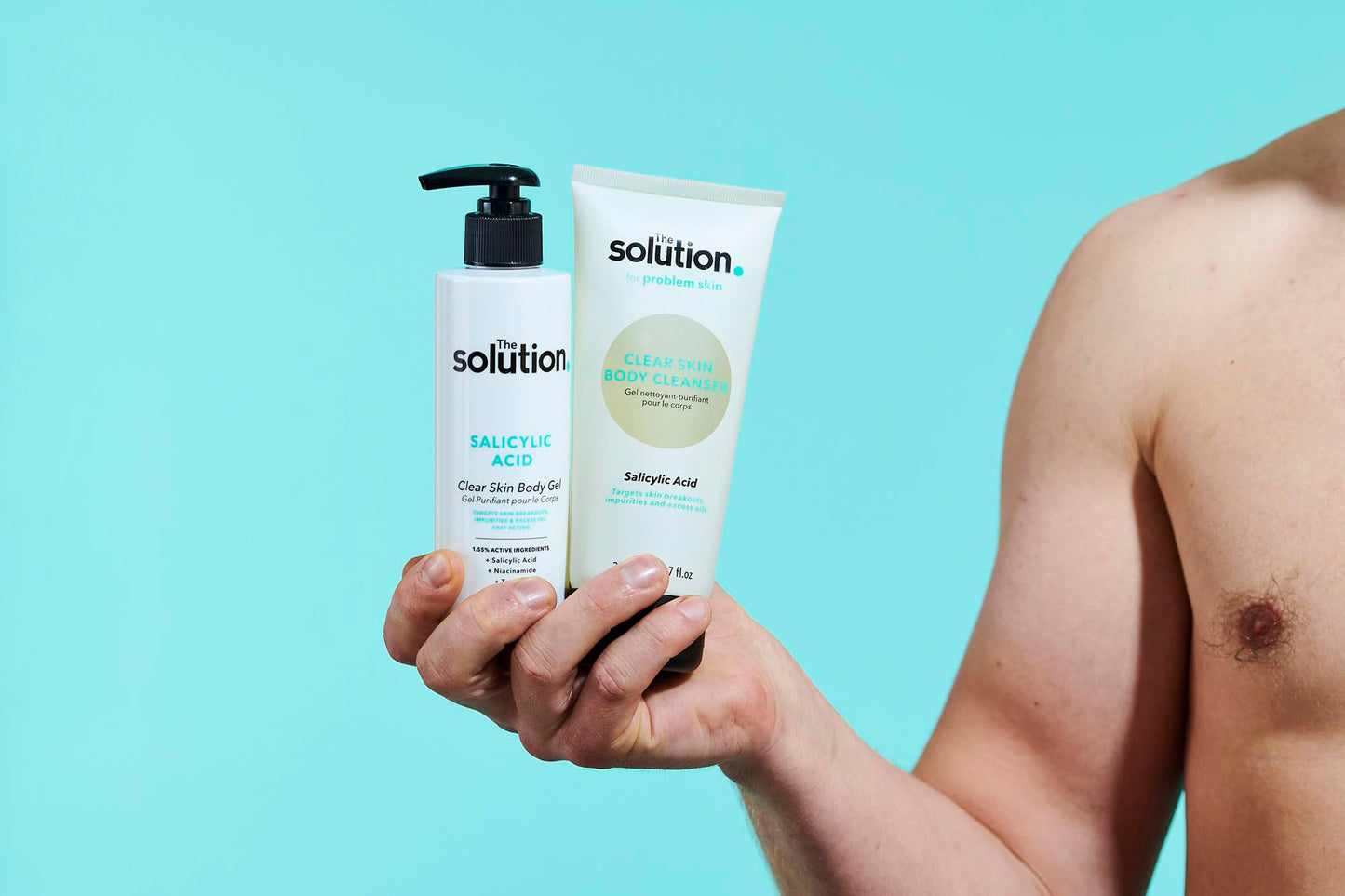 ‎The Solution The Solution Salicylic Acid Clear Skin Body Gel (200ml) Back Acne Treatment with Tea Tree, Vegan Salicylic Acid Serum & Pore Minimizer, Cruelty Free Salicylic Acid Moisturiser Body Care