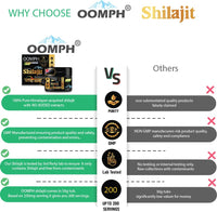 OOMPH Pure Shilajit Resin – Himalayan Gold Grade, 50g – High Strength Natural Mineral Supplement with Fulvic Acid – Vegan, Lab Tested, Authentic Resin for Energy, Immunity & Vitality