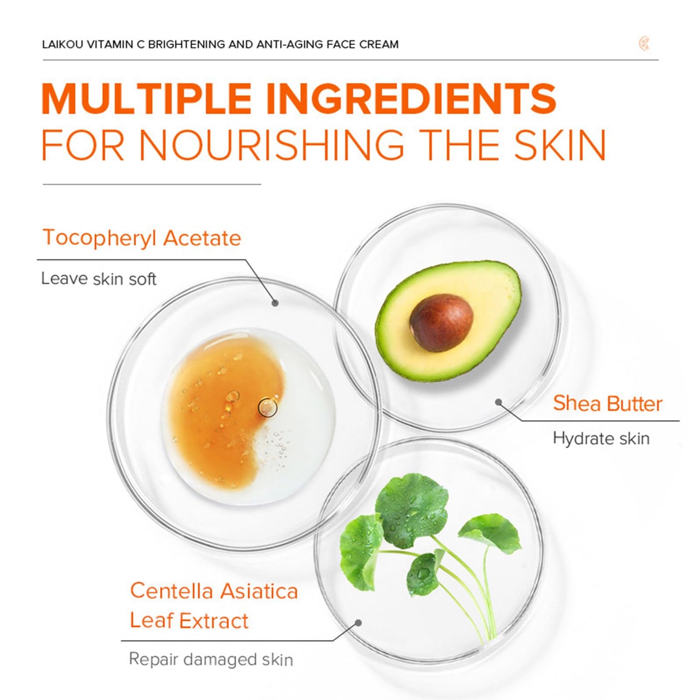 Vitamin C Face Cream – Hyaluronic Acid And Vitamin C&E,Face Moisturiser For Women,Anti Aging&Wrinkle,Natural Skin Care Hydrate,Plump,Brightening Skin Care Lighten Dark Spots Erase Fine Lines (1PCS)