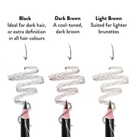 HD Brows HD BROWS Pro Pencil - Ultra-Fine Hair Stroke Pencil, Creates Realistic Strokes, Ultra-Fine Tip, Available in 4 Shades, Black - Ideal for Dark Hair or Extra Definition