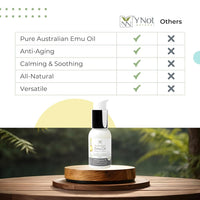 Y Not Natural Emu Oil for Skin & Hair - Scalp, Nails, Hair, Face and Body Oil Infused with Omega 3, 6, 9, Vitamins, & Minerals - 60mL Unscented Body & Face Serum for Fine Lines, Stretch Marks, Dry Lips & Cuticles