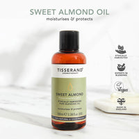 Tisserand Aromatherapy - Sweet Almond Oil - Ethically Harvested Carrier Oil - Face and Body Blending Oil - 100% Natural and Pure Carrier Oil for Essential Oils Mixing