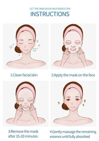 MOOYAM 8-pack Korean Skin Care Face Beauty Mask Sheet - Jojoba Oil, Green Tea, Vitamin C, Hyaluronic Acid, Shea Butter, Moisturising, Anti-Wrinkle, Brightening, Firming, Nourishing, Lightening 25ml/pc