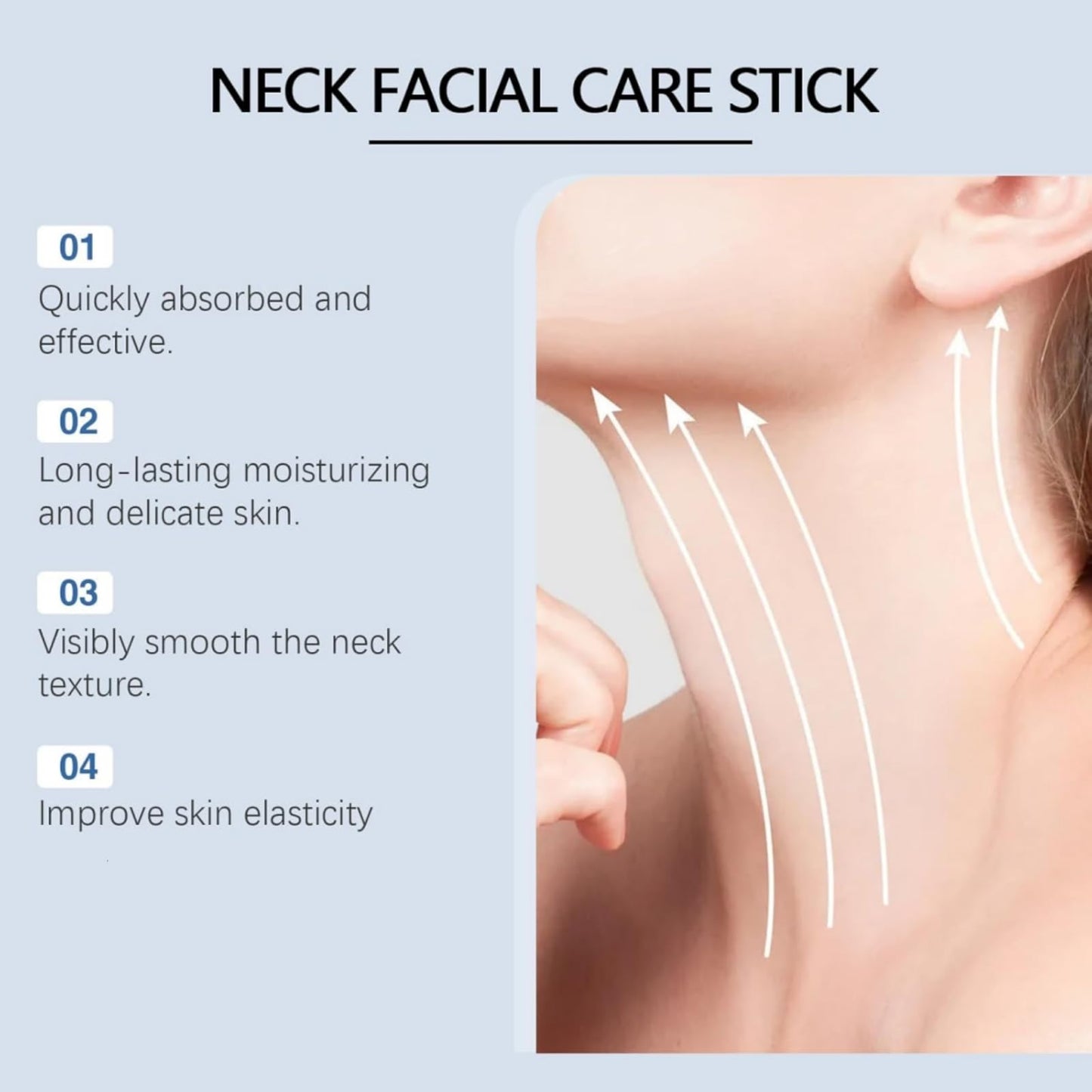 Haiyox Face And Neck Cream Stick,Neck Cream,Neck Firming Cream With 15% Hyaluronic Acid,Tighten And Lift Neck Cream,Day & Night Neck Facial Care Stick,Anti Wrinkle Face Cream For Mature Skin,Fade Neck Lines
