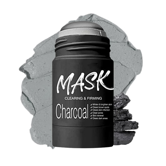 TBeautfave Charcoal Face Masks, Clay Mask Stick, Women Mens Face Mask, Clay Mask for Pore Remover, Purifying & Cleaning, Oil Control Clean Solid Mask, Face Moisturizing, Skin Renewal, for All Skin Types