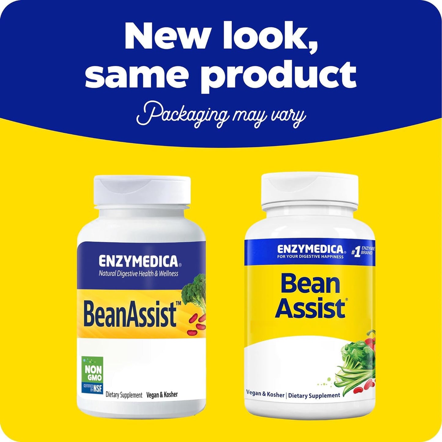 Enzymedica, BeanAssist, Digestive Support, 30 Capsules, Vegan, Gluten-Free, Soy-Free