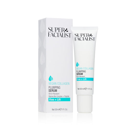 Super Facialist Vegan Collagen Plumping Serum - Hyaluronic Acid, Seaweed, Copper and Hibiscus extract, Firming, Smoothing & Plumping, face Cream for Youthful Skin, 30ml