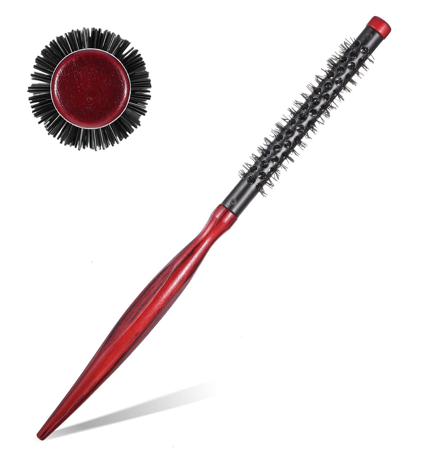 ValueBargain Small Curling Brush, Small Round Brushes, Thin Round Hair Brush for Short Hair, Women Blow Dry Fine Thin Short to Medium Hairs (1.7 Cm)