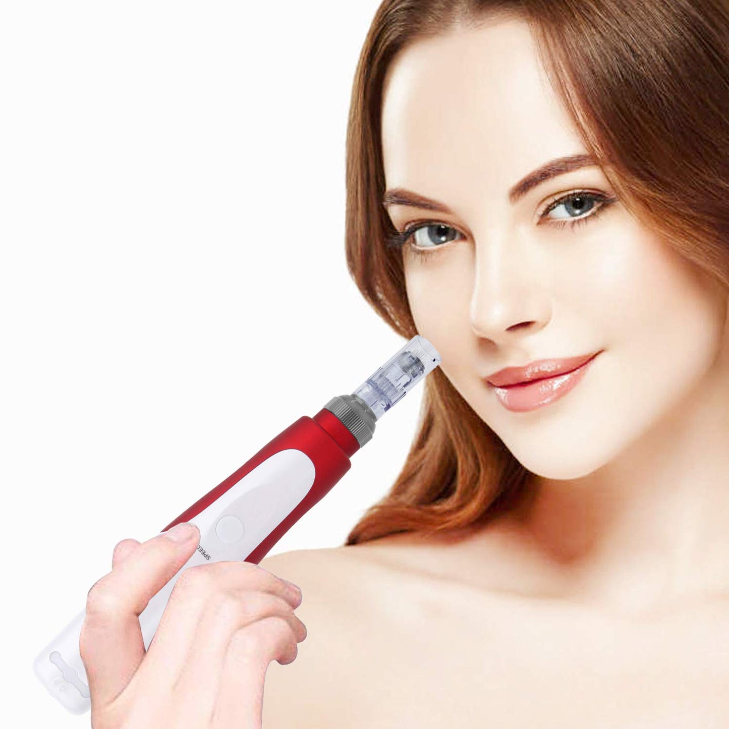 Poysuper Professional Derma Pen Microneedling Pen with 12 PCS Cartridges 0.25mm For Hair Skin Care Micro Needle Machine (N2)