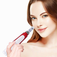 Poysuper Professional Derma Pen Microneedling Pen with 12 PCS Cartridges 0.25mm For Hair Skin Care Micro Needle Machine (N2)