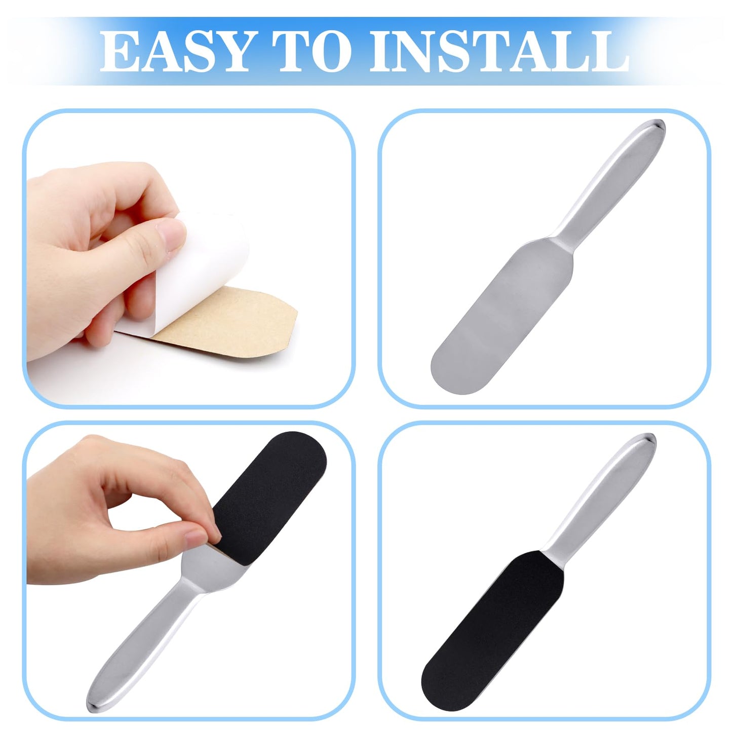 60 Pcs Foot Files Replacement Pads for Stainless Steel Foot Rasp File, VEGCOO Pedicure Foot File Refill Pads Callus Remover for Dead Skin, Professional Foot File Pads for Bath Pedicure Salon (L, #180)