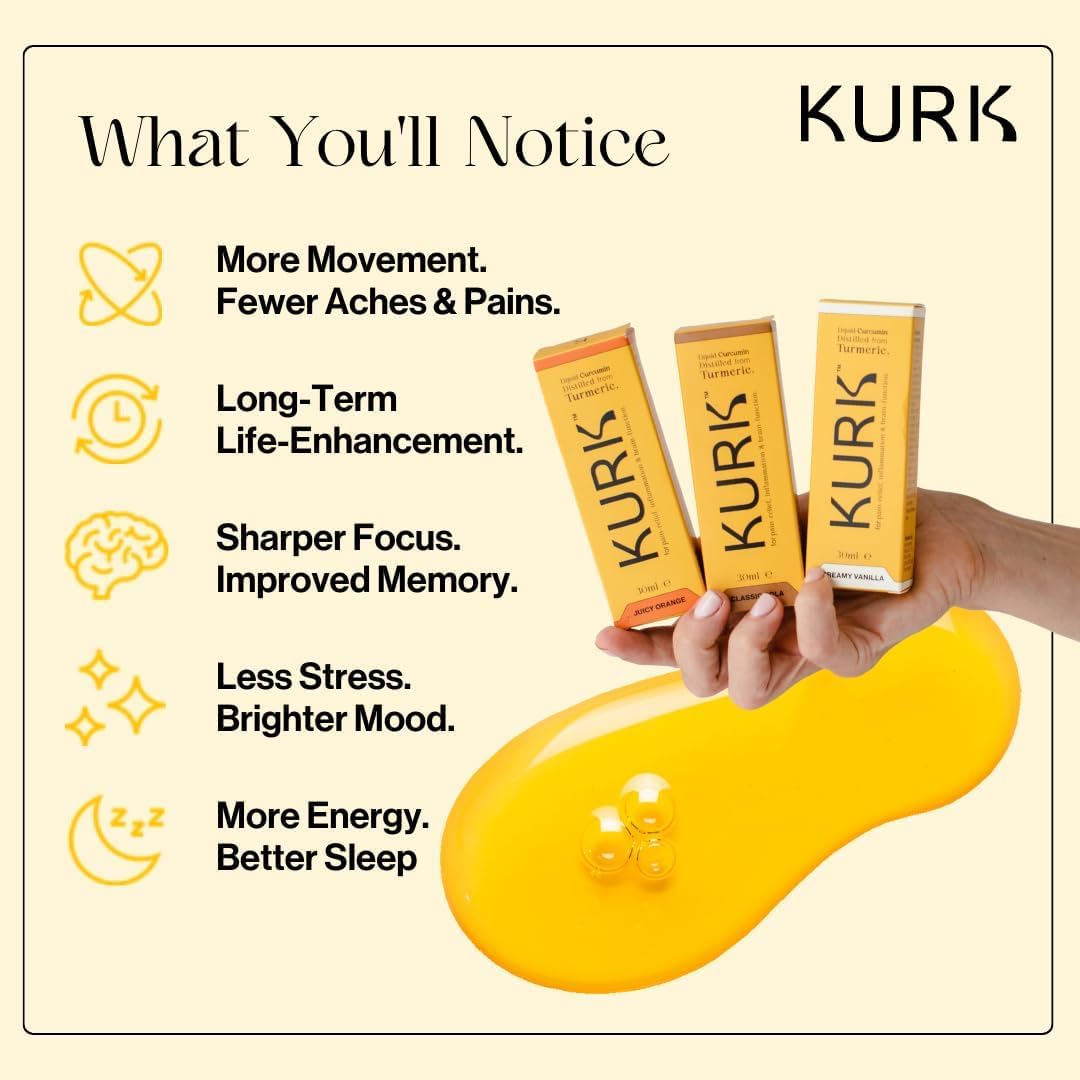 High Strength Liquid Curcumin Oil from Turmeric | Advanced Absorption Technology | 1000x More Absorbent Than Powders & Capsules | Naturally Reduce Inflammation. (Vanilla 95ml)