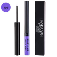 RenhuangFuxi Coloured Eyeliner, Matte Liquid Purple Eyeliner Long-Lasting Waterproof Liquid Eye Liner, Highly-Pigmented Colourful Eye Liner for Eye Makeup Tools, Black, White, Brown(Only Purple)