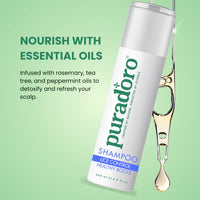 Puradoro Lice Control & Healthy Roots Shampoo – Natural Defence Against Head Lice, Nits & Eggs for Kids & Adults with Neem, Tea Tree & Lavender, Gentle on Scalp, Infused with Coconut Oil