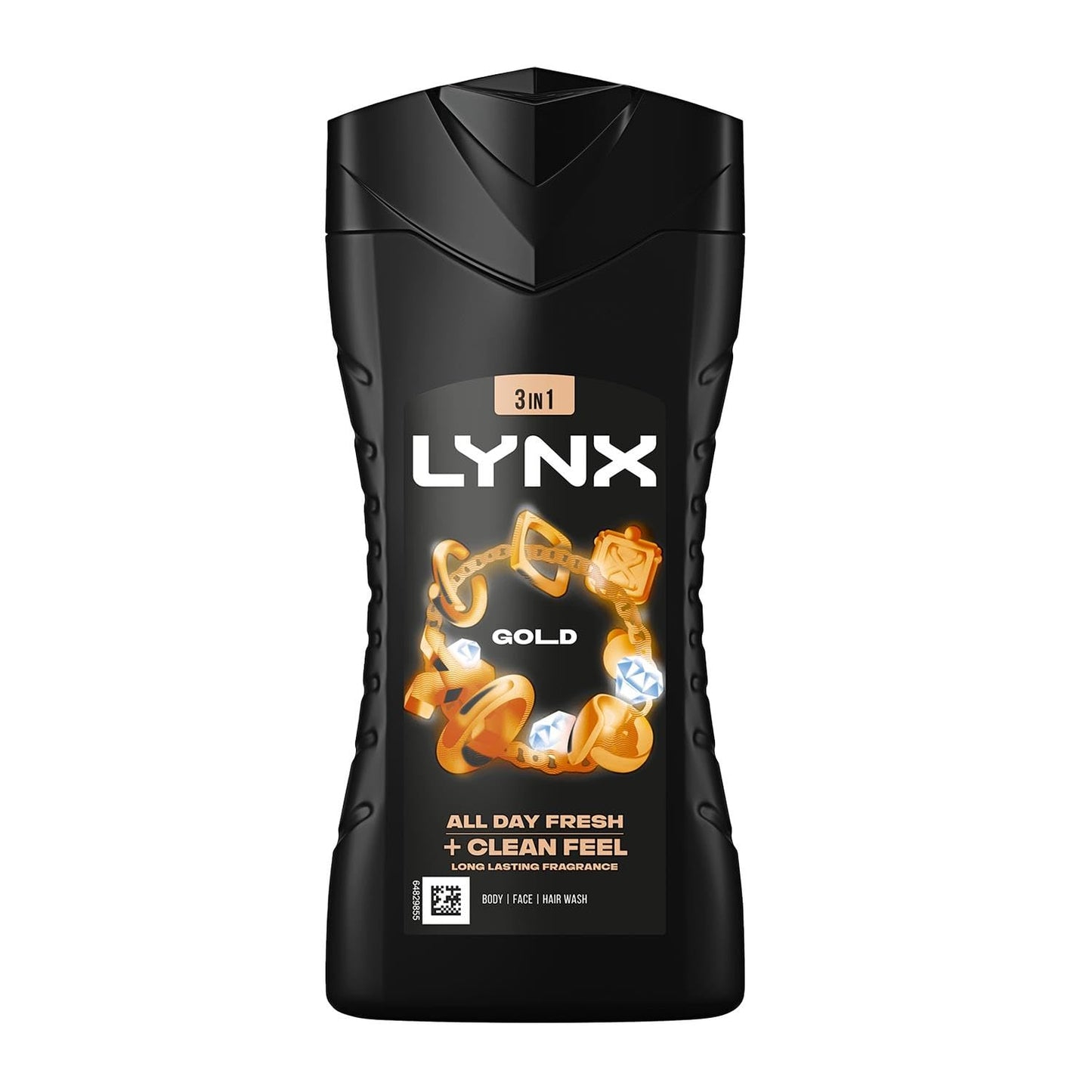 Lynx 12 Hour Refreshing Fragrance Gold Oud Wood and Vanilla Body wash with Plant-based Moisturisers & Dual Action Power, Keep Smelling Irresistible!